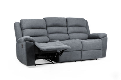 Sable Recliner Sofa Grey 3 Seater