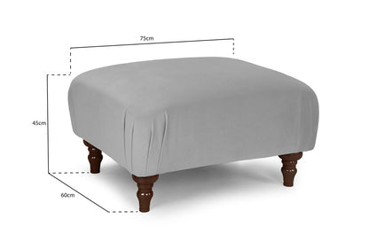 Basil Sofa Plush Beige Footstool