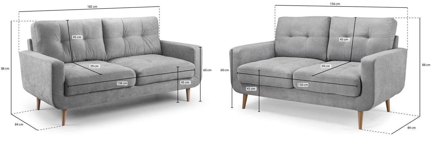 Radiance Sofa Grey 3+2 Set