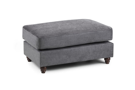 Buckingham Fullback Sofa Grey Footstool