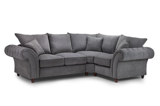 Buckingham Fullback Sofa Grey Right Hand Facing Corner