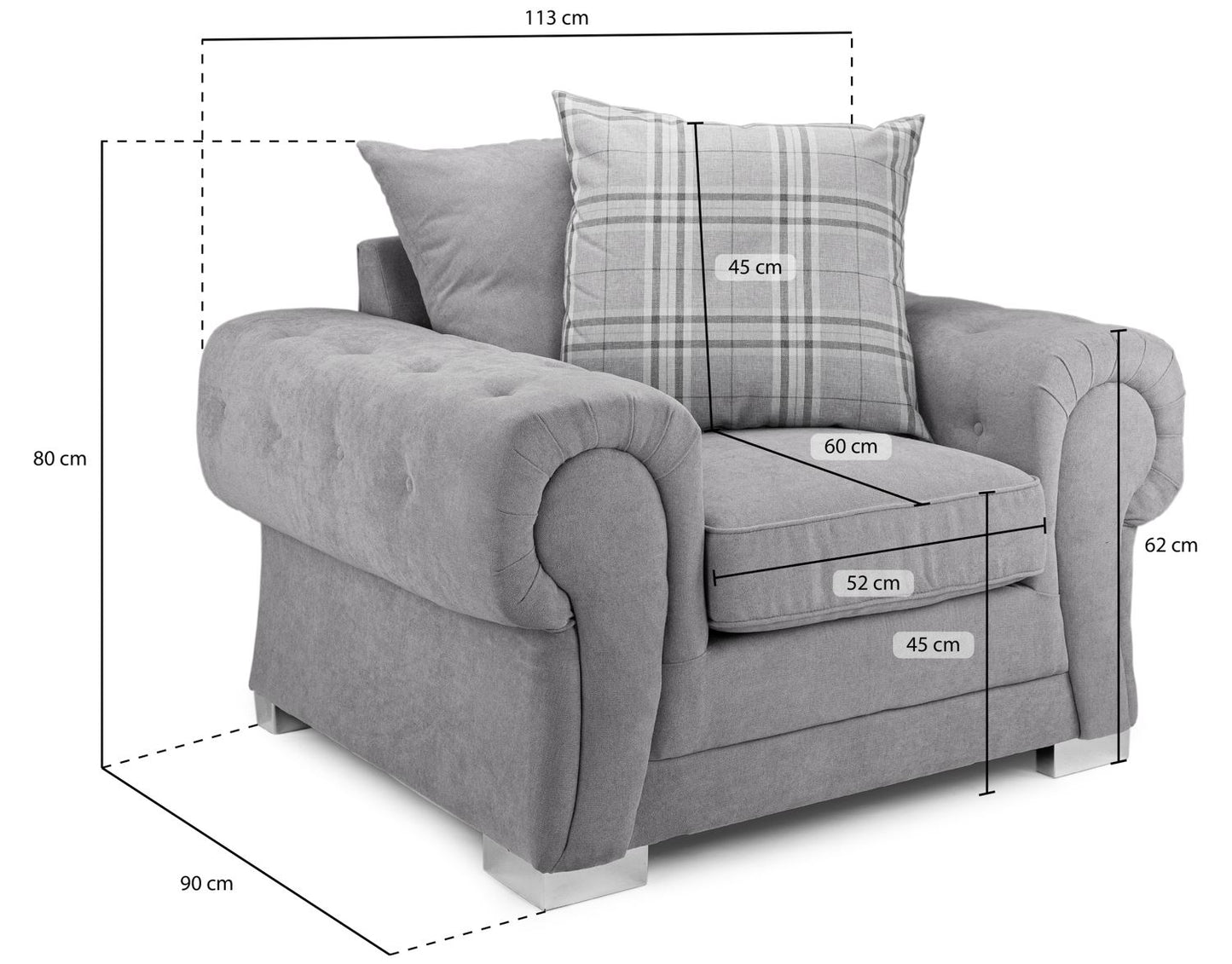 Vespa Scatterback Sofa Grey Armchair