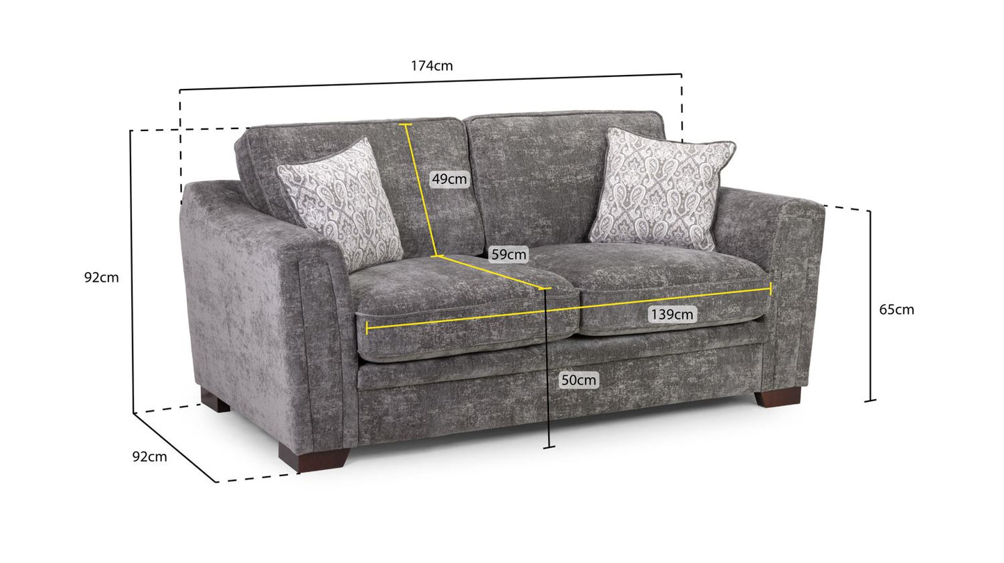 Astrid Sofa Grey 2 Seater