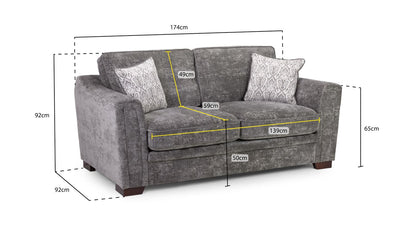 Astrid Sofa Grey 2 Seater