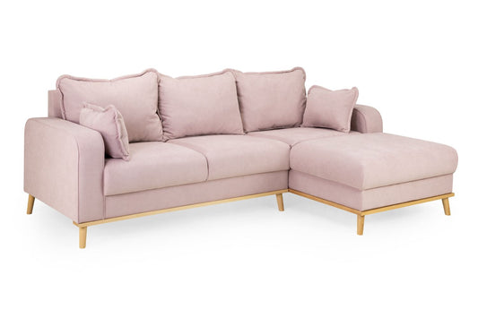 Rhea Sofa Pink Right Hand Facing Corner