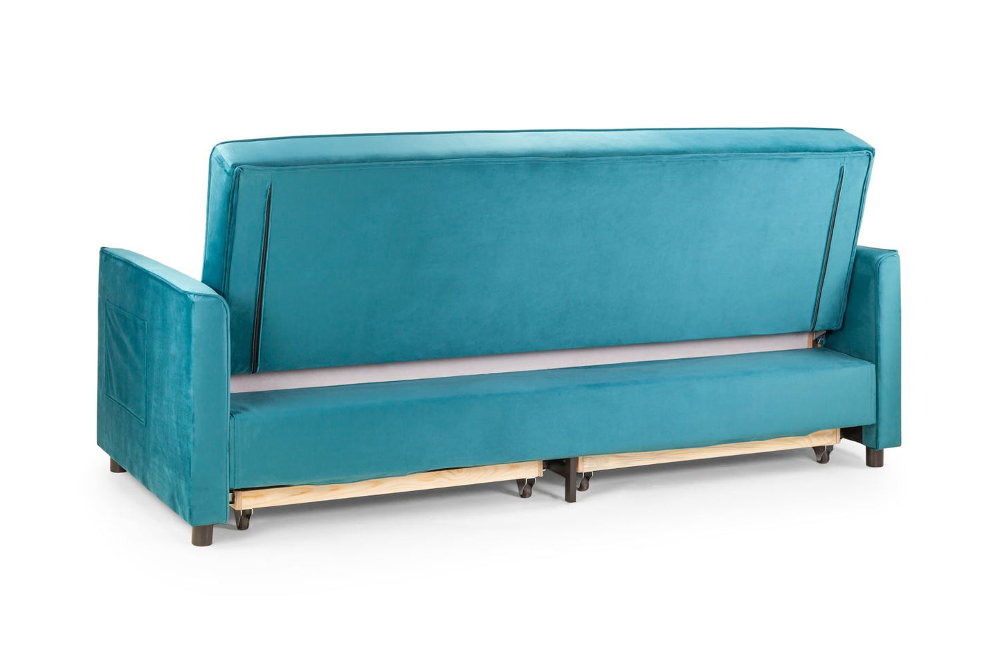 Elegance Sofabed Plush Teal 3 Seater