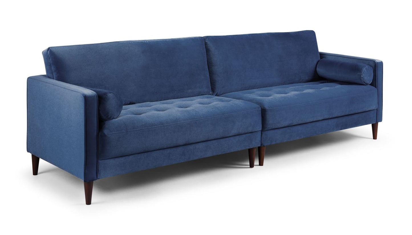 Herald Sofa Plush Blue 4 Seater