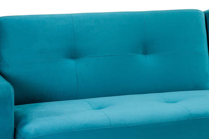 Kira Sofabed Plush Teal Universal Corner