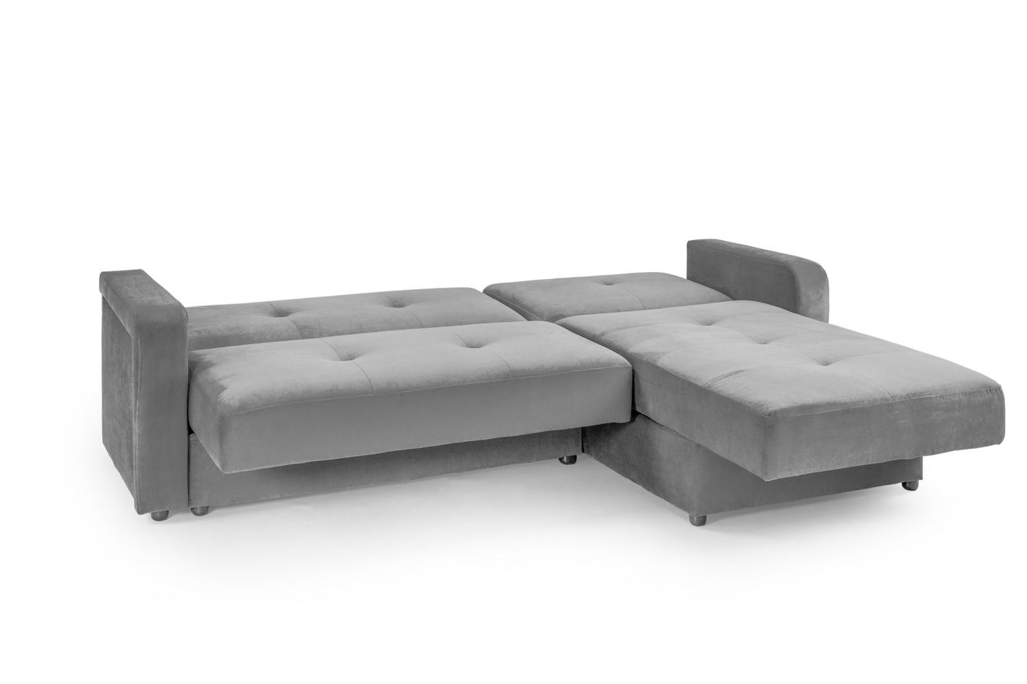 Kira Sofabed Plush Grey Universal Corner