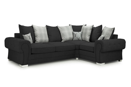 Vespa Scatterback Sofa Black Right Hand Facing Corner