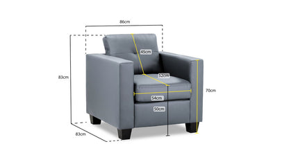 Jeremi Sofa Grey Armchair