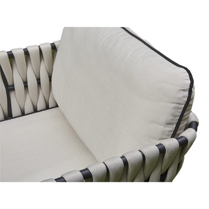 Axe Aluminium & Rope Lounge Set - Grey