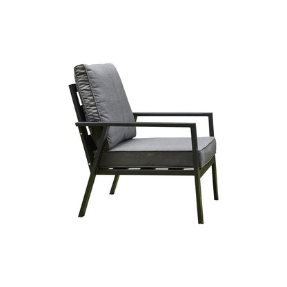 Sienna Aluminium Sofa Dining Set with Fire Pit – Grey