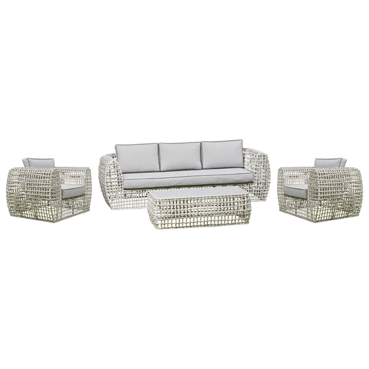 Indi 4 Piece Rattan Garden Furniture Sofa Set