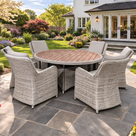 Cotswold 6 Seater Round Dining Set