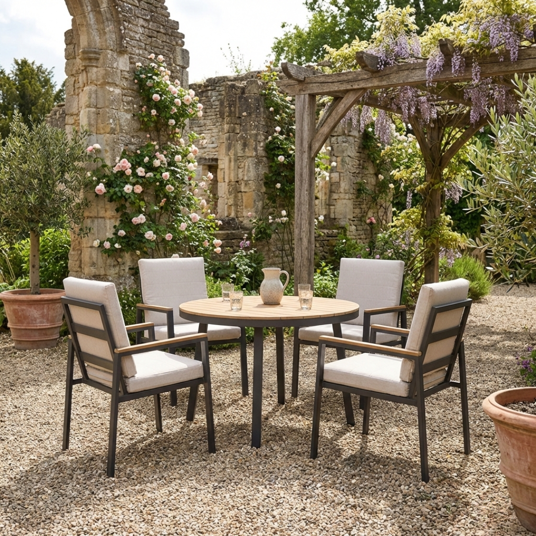 Bleinham 4 Seater Round Dining Set