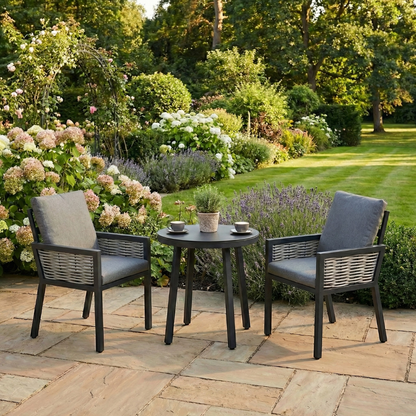 Hampton Aluminium & Rattan Combination Standard Bistro Set