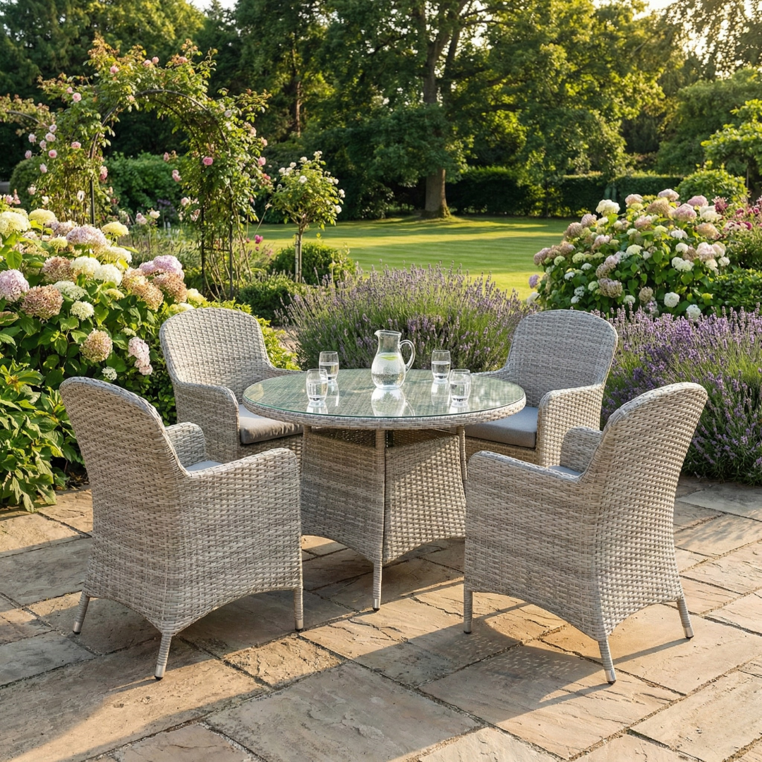Kensington 4 Seater Round Dining Set