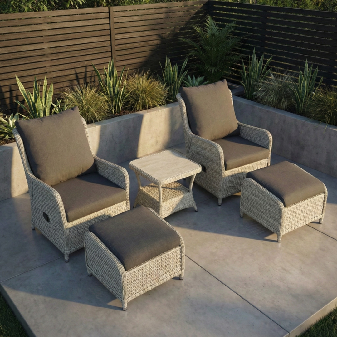 Windsor Grey Reclining Bistro Set