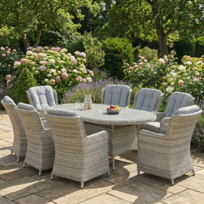 Buckingham 8 Seater Stadium Dining Set
