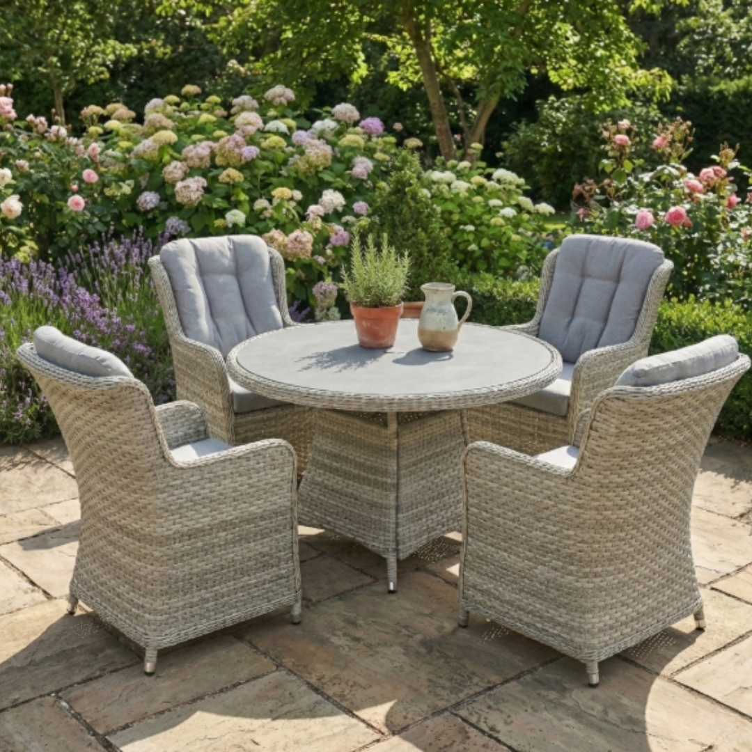 Buckingham 4 Seater Round Dining Set