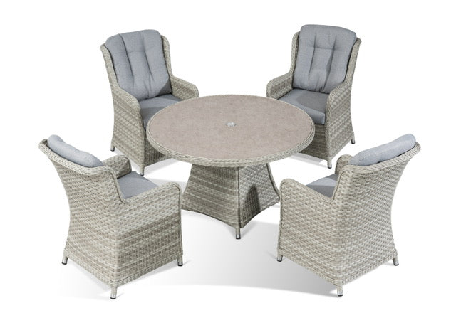 Buckingham 4 Seater Round Dining Set