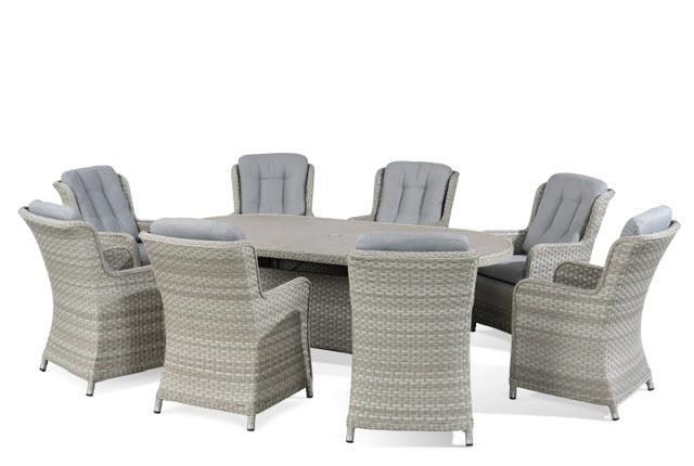Buckingham 8 Seater Stadium Dining Set