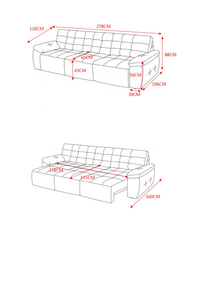 Texas Electric Beige Sofa Bed