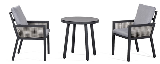 Hampton Aluminium & Rattan Combination Standard Bistro Set