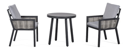 Hampton Aluminium & Rattan Combination Standard Bistro Set