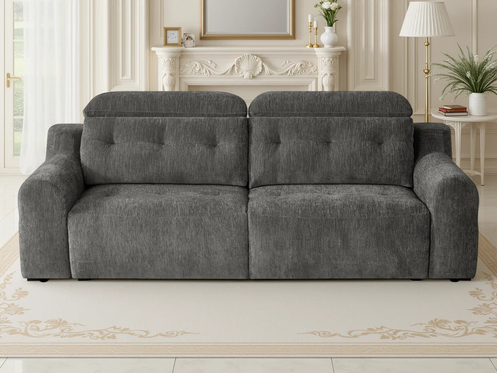 Harry Electric Dark Grey Reclining Sofa Bed