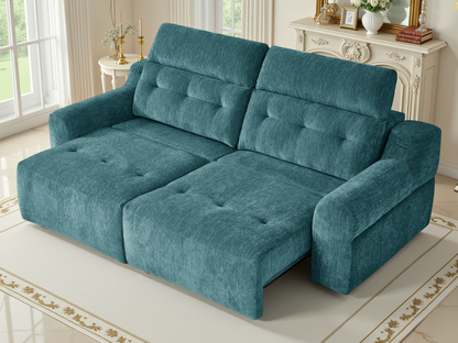 Harry Electric Teal Reclining Sofa Bed