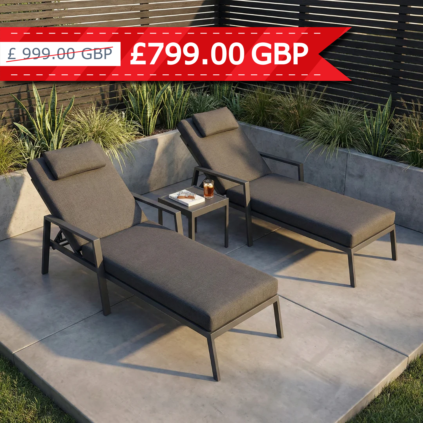 Kew Aluminium Sun Loungers