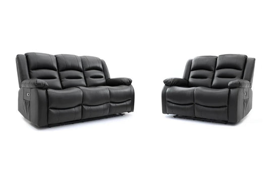 Alto Electric Recliner Sofa Black 3+2 Set