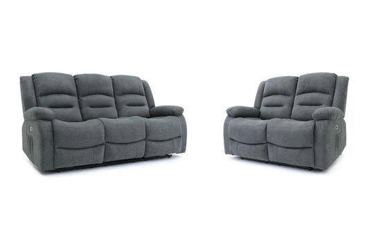 Alto Electric Recliner Sofa Graphite 3+2 Set