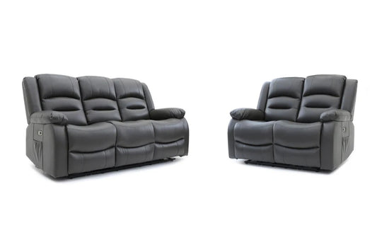 Alto Electric Recliner Sofa Grey 3+2 Set