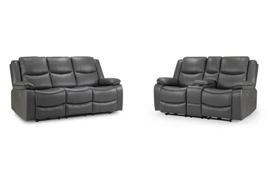 Harald Electric Recliner Sofa Grey 3+2 Set