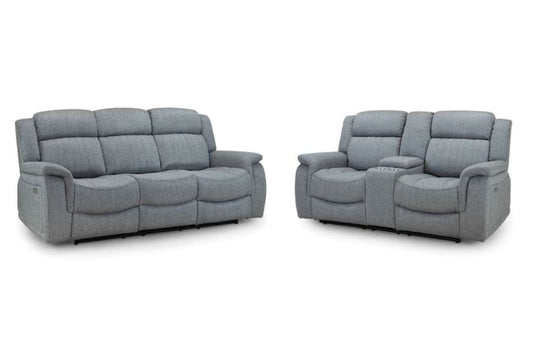Liston Recliner Sofa Grey 3+2 Set
