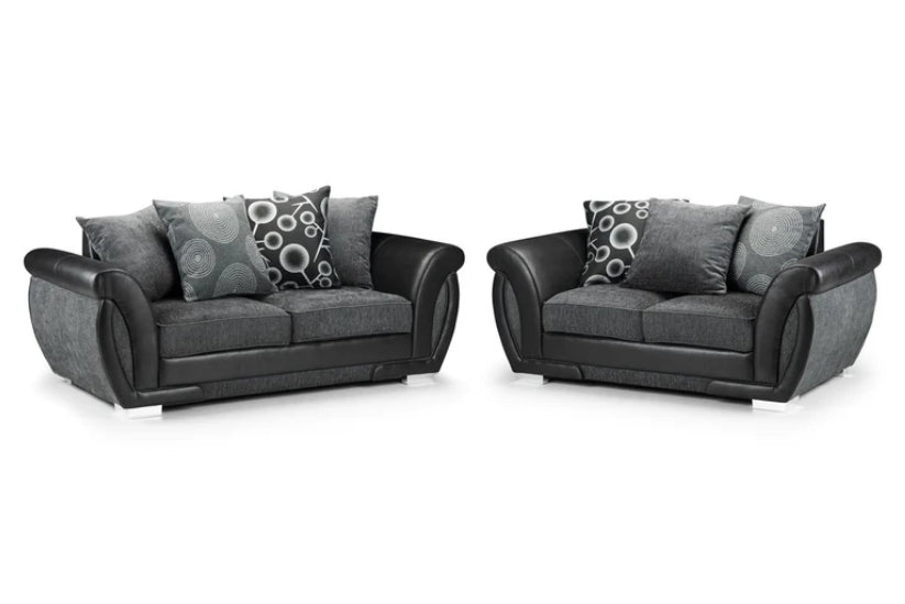 Shani Sofa Black/Grey 3+2 Set