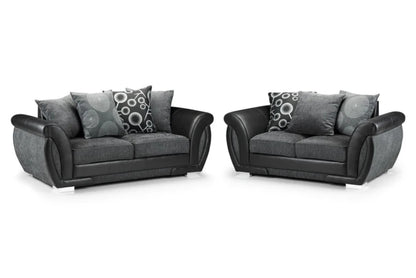 Shani Sofa Black/Grey 3+2 Set