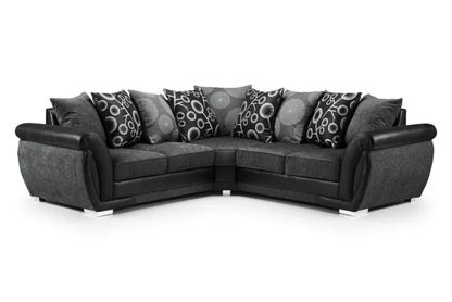 Shani Sofa Black/Grey Large Corner