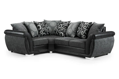 Shani Sofa Black/Grey Left Hand Facing Corner
