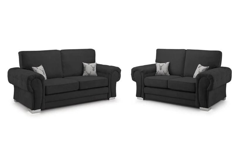 Vespa Fullback Sofa Black 3+2 Set