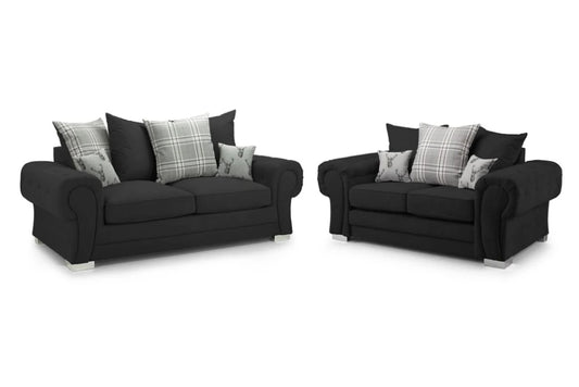 Vespa Scatterback Sofa Black 3+2 Set