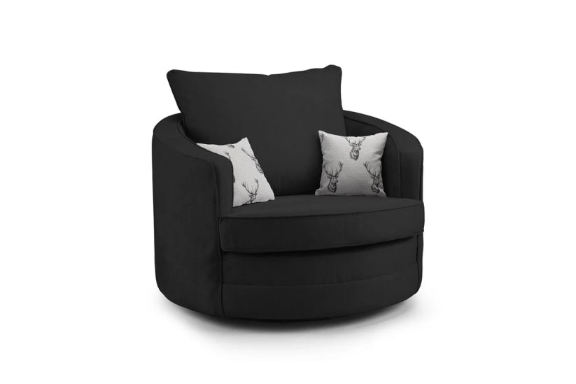 Vespa Sofa Black Swivel Chair