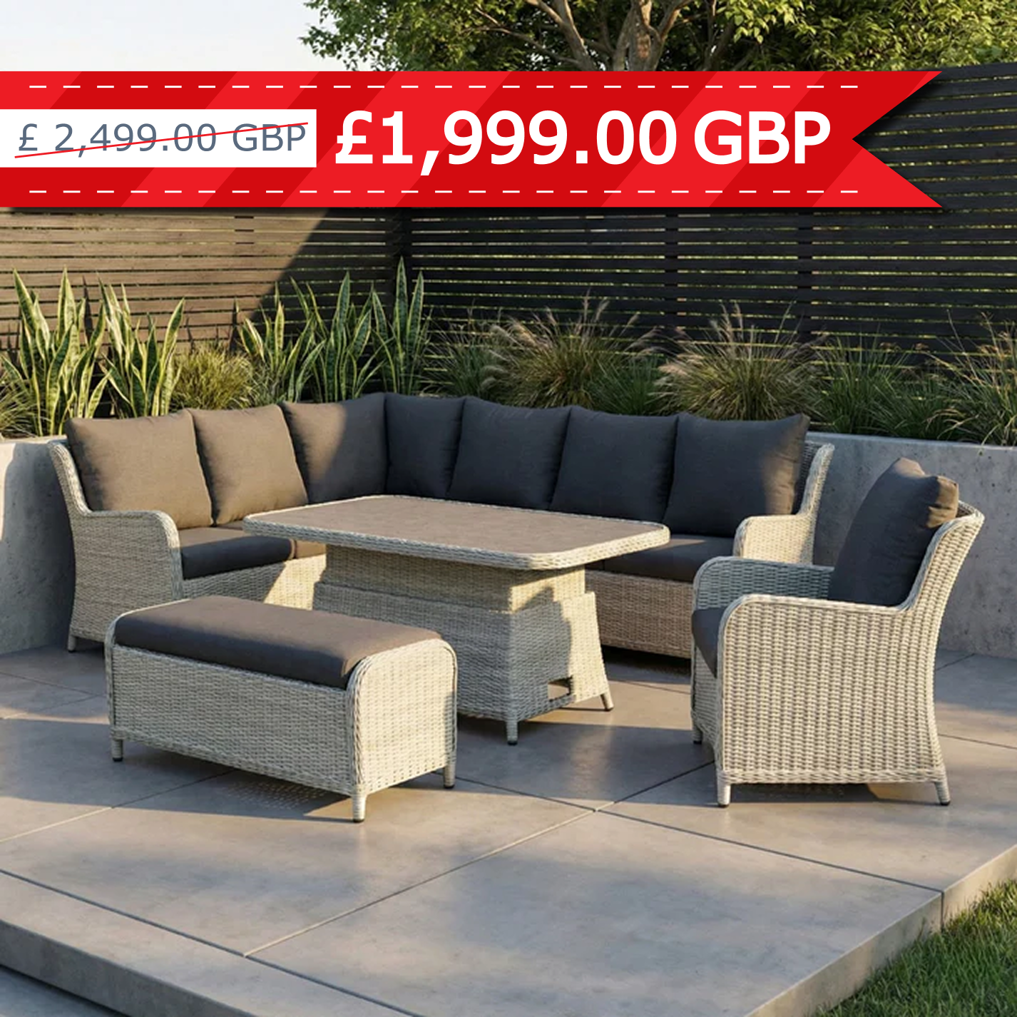 Windsor Grey Corner Sofa Dining With Rise And Fall Table