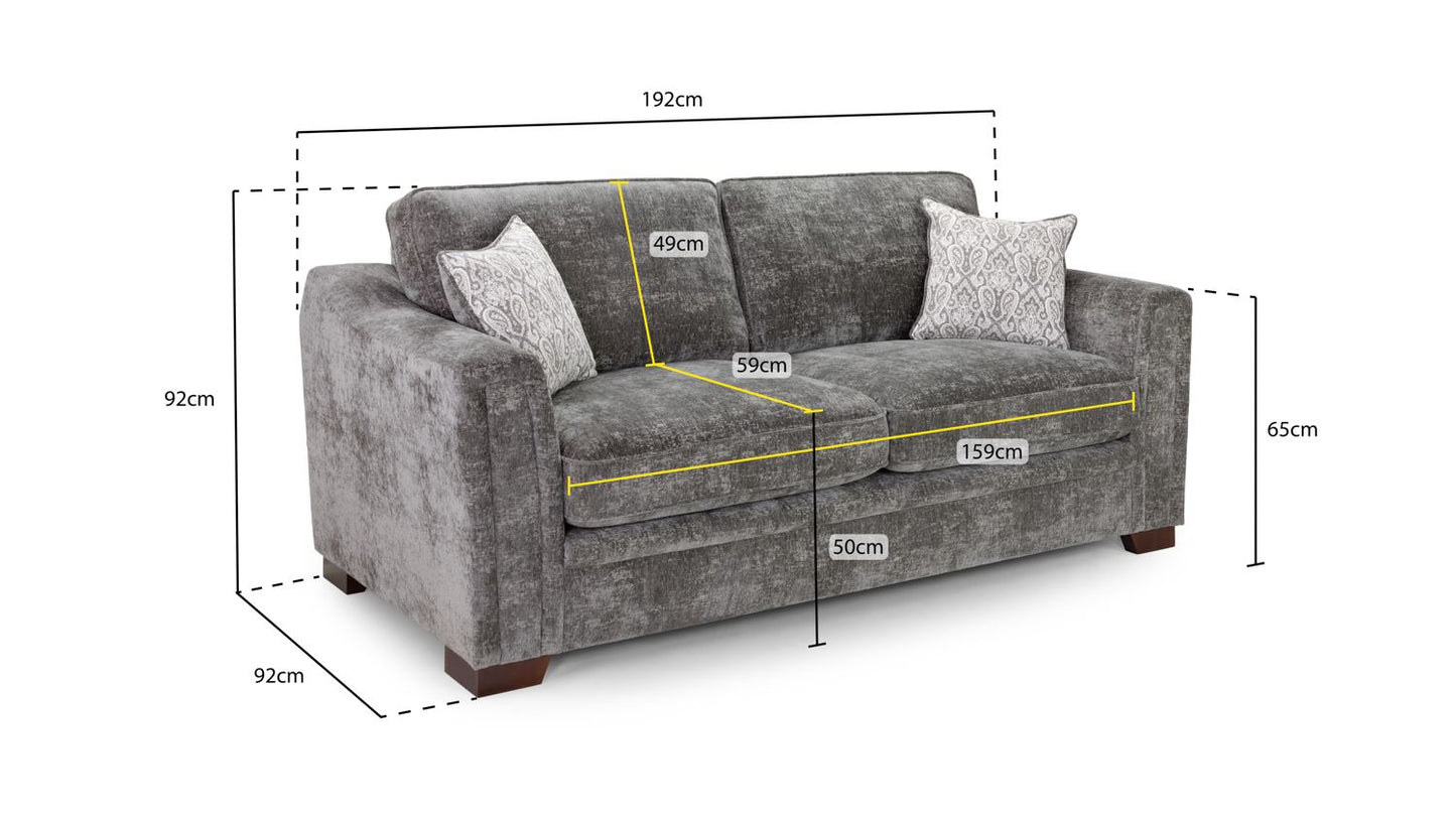 Astrid Sofa Grey 3 Seater