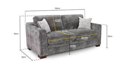 Astrid Sofa Grey 3 Seater