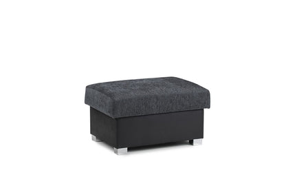 Shani Sofa Black/Grey Footstool