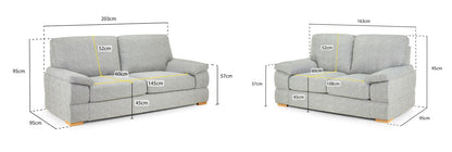 Bento Sofa Slate 3+2 Set